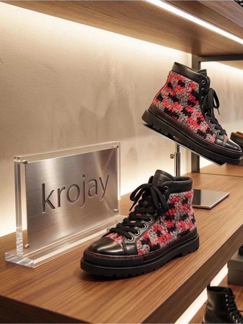 KROJAY Rhodonite Crocheted Platform Boot - Picture 2 of 2